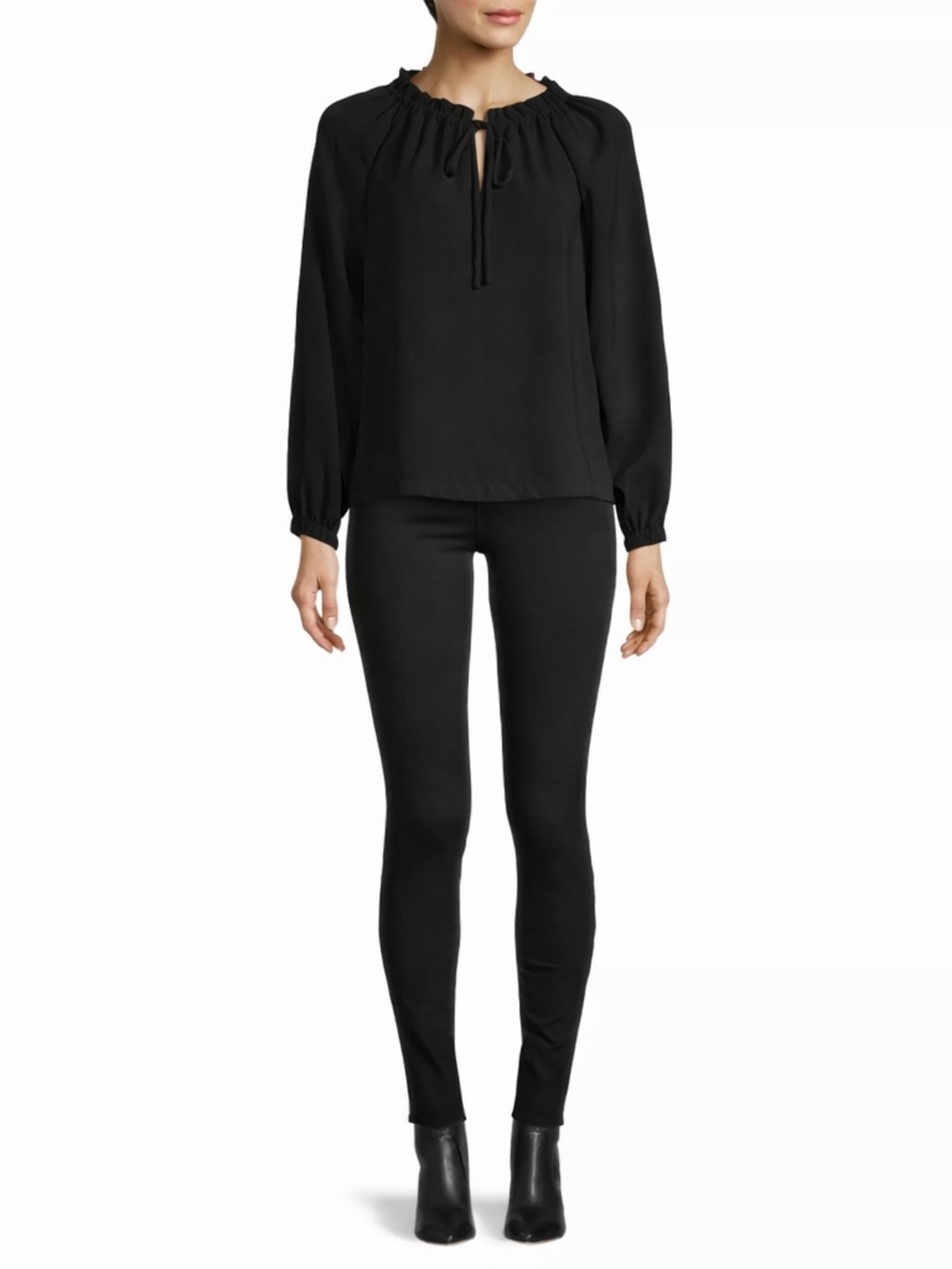 Emporio Armani black crepe blouse